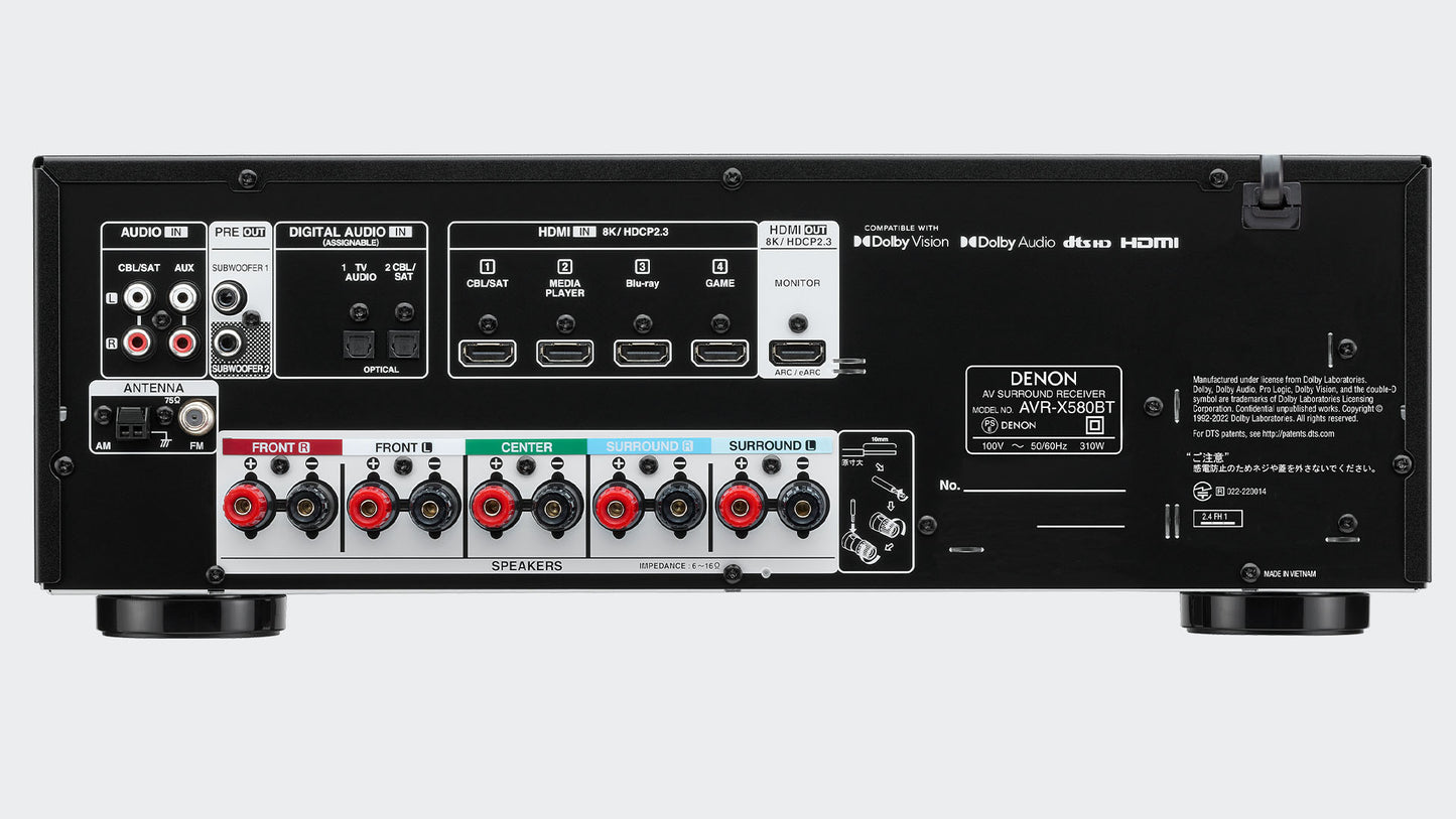 DENON AVR-X580BT 5.2ch AVサラウンドレシーバー