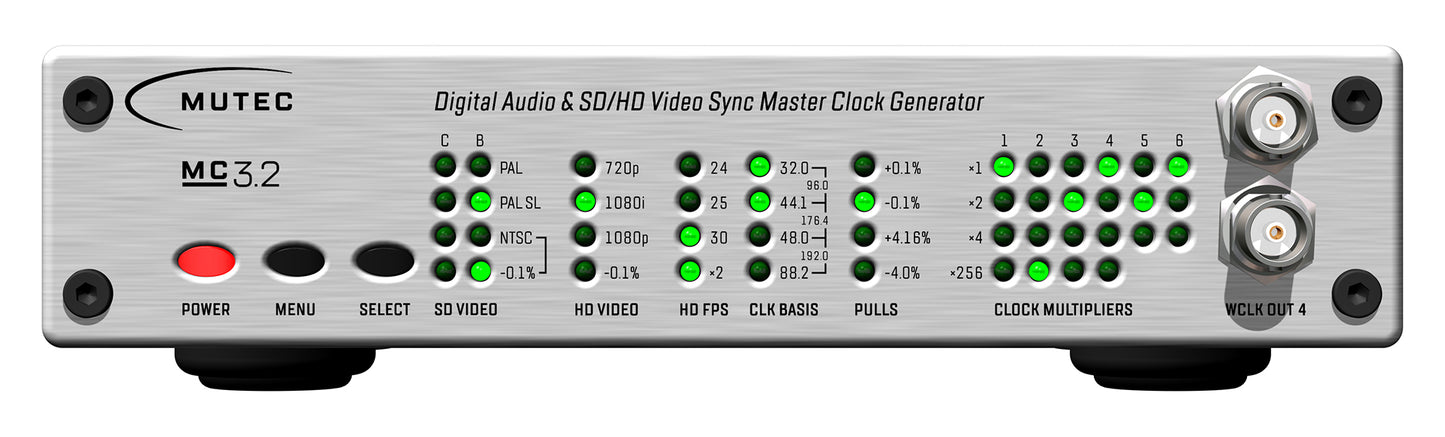 MUTEC　MC-3.2　マスタークロック・SD/HDビデオシンク・ジェネレーター