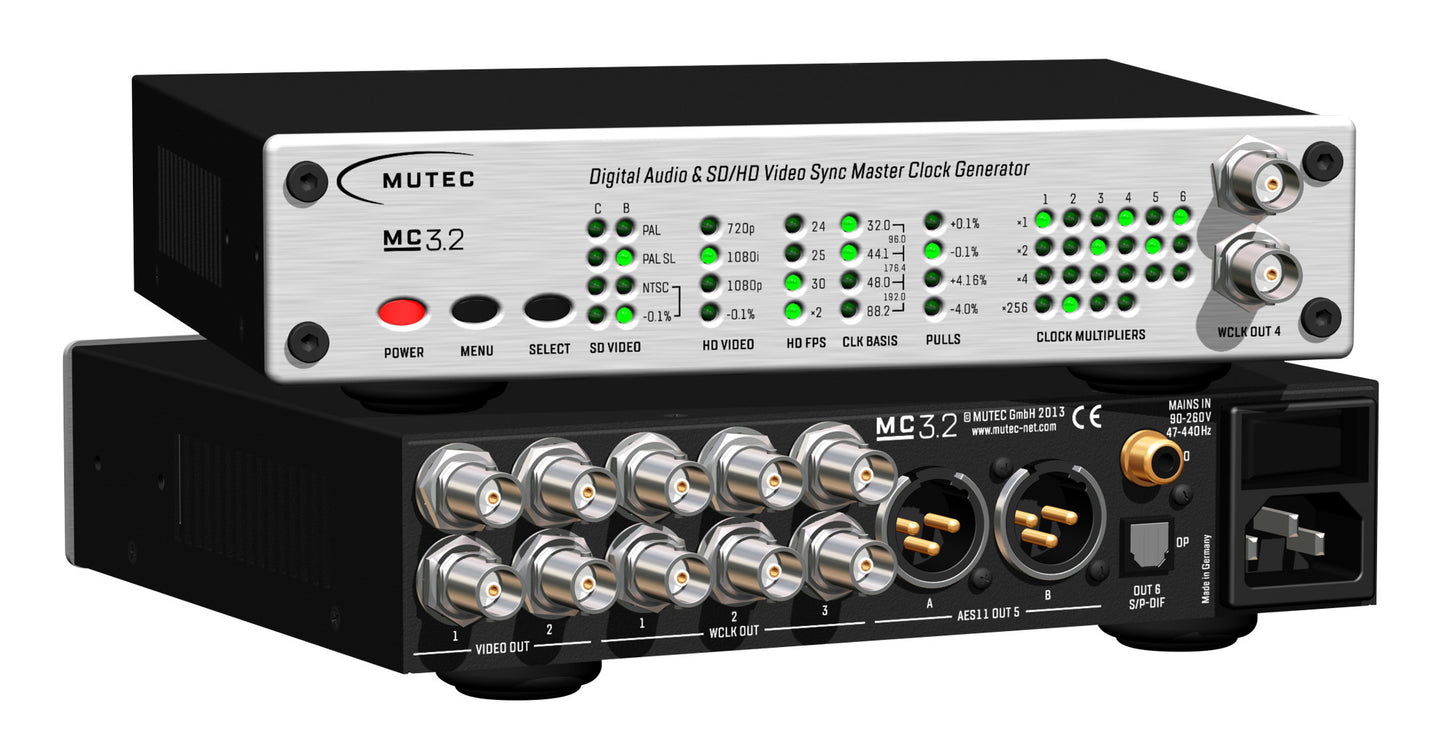 MUTEC　MC-3.2　マスタークロック・SD/HDビデオシンク・ジェネレーター